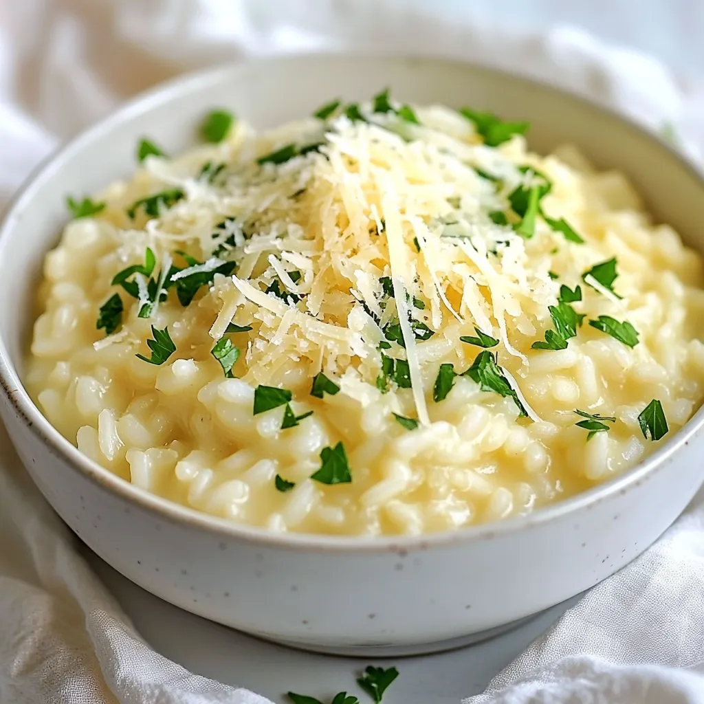 Creamy Garlic Parmesan Risotto Rich and Flavorful Dish