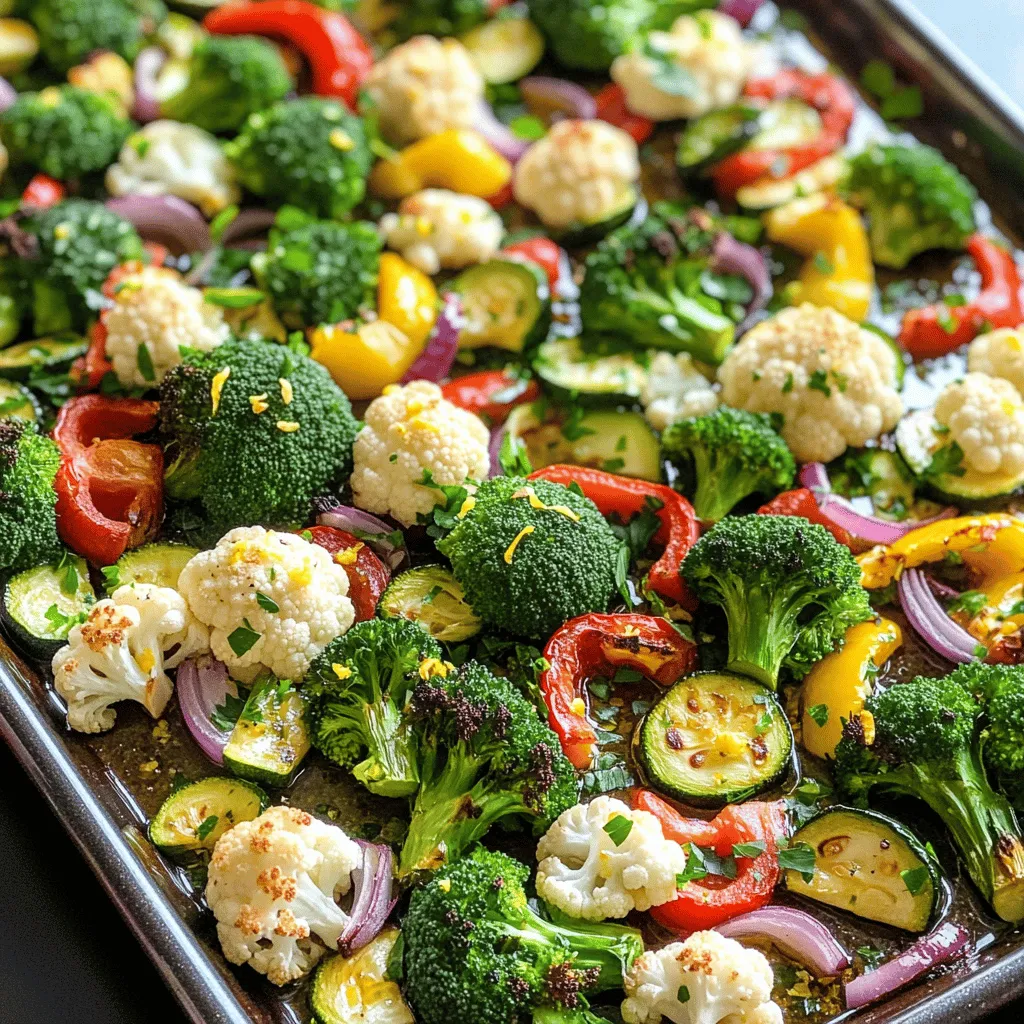 Sheet Pan Garlic Lemon Veggies Fresh and Tasty Meal