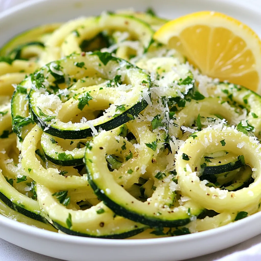 Garlic Parmesan Zucchini Noodles Quick and Easy Recipe