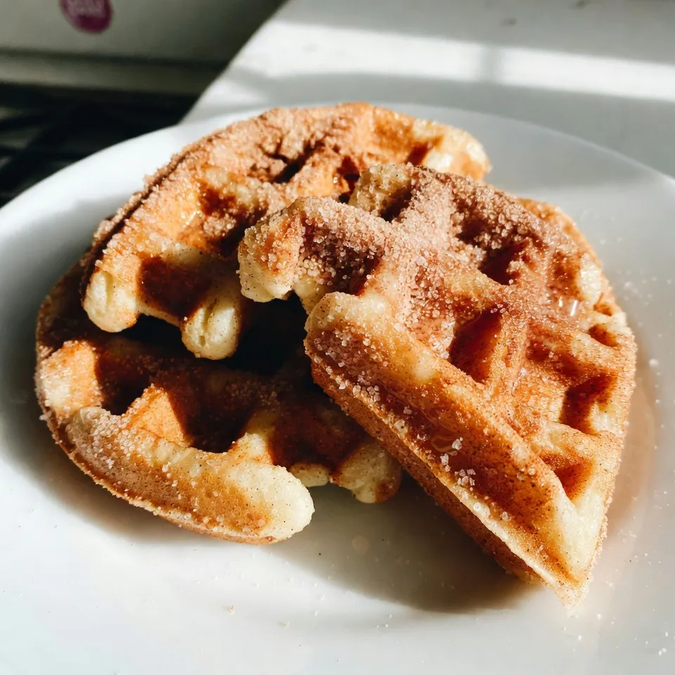 Cinnamon Sugar Churro Waffles Simple and Tasty Treat