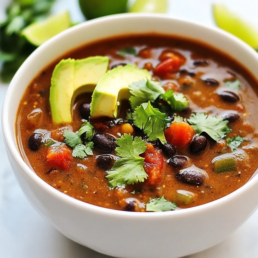 Smoky Chipotle Black Bean Soup Flavorful and Hearty Dish