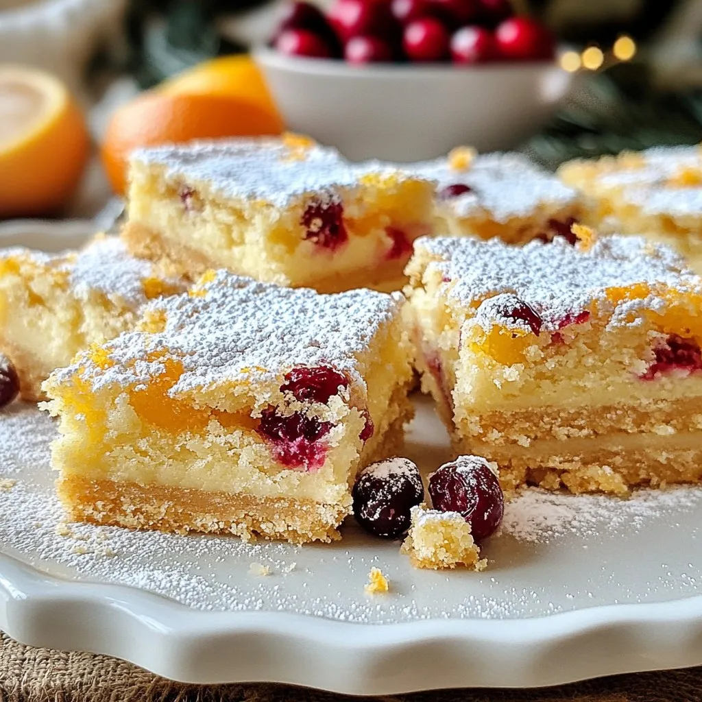 Cranberry Orange Shortbread Bars Delicious and Easy