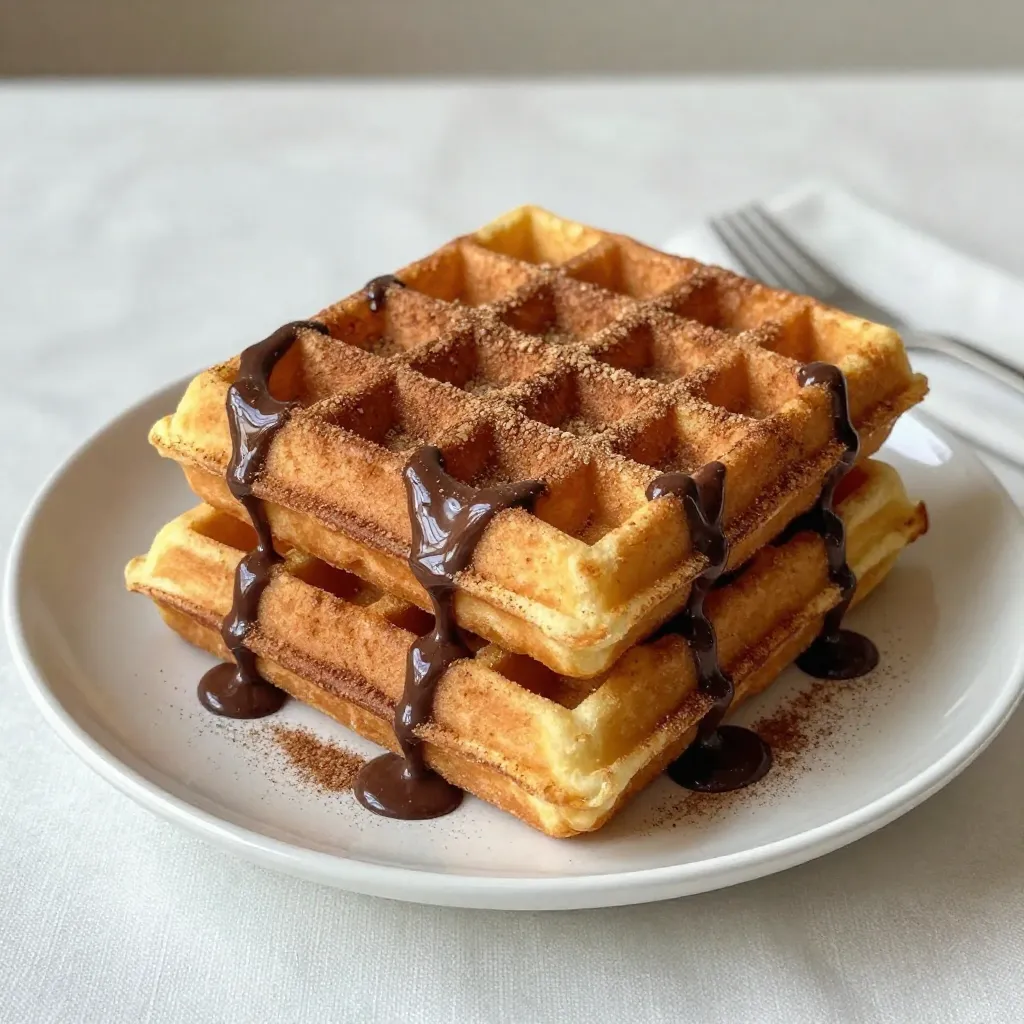 Cinnamon Sugar Churro Waffles Easy and Tasty Recipe