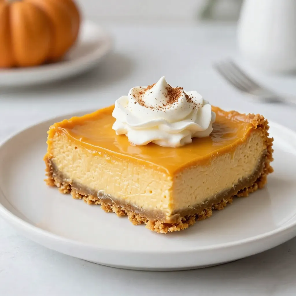 Pumpkin Pie Cheesecake Bars Tasty Seasonal Treat