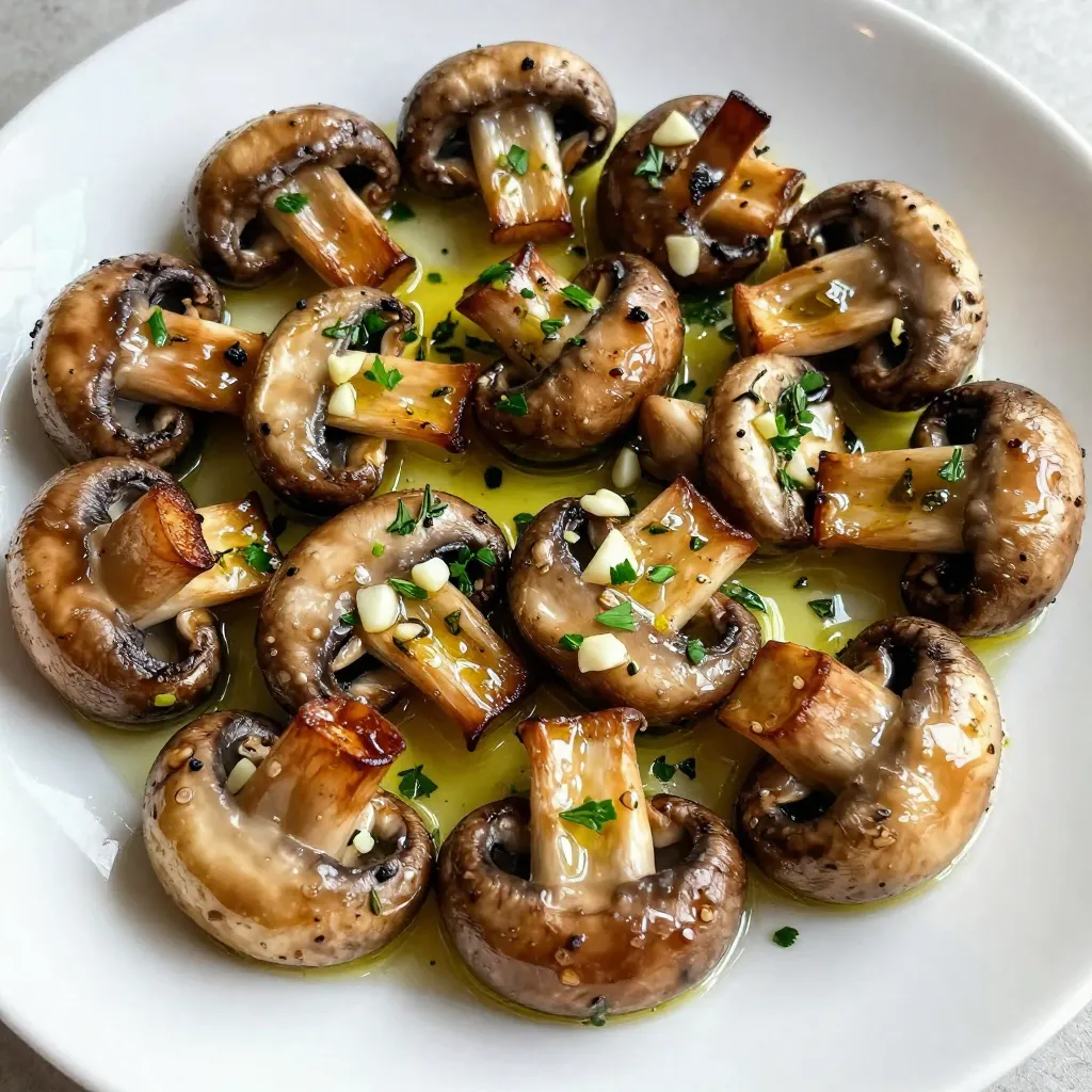 Garlic Herb Roasted Mushrooms Tasty and Simple Dish