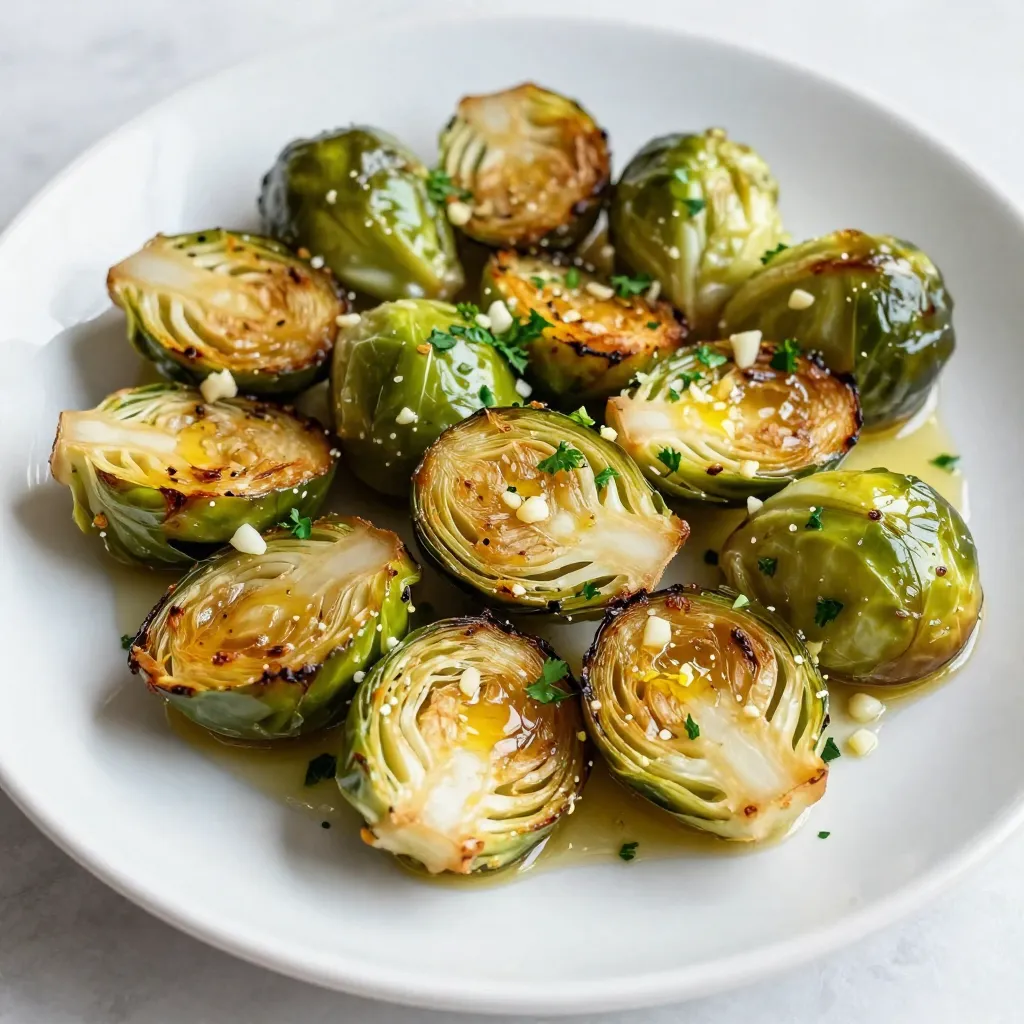 Lemon Garlic Roasted Brussels Sprouts Flavorful Dish