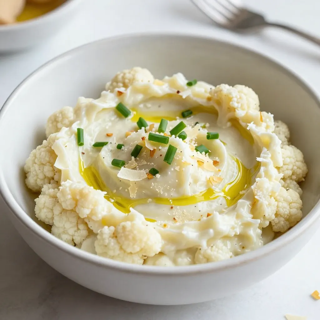 Garlic Parmesan Mashed Cauliflower Creamy Delight