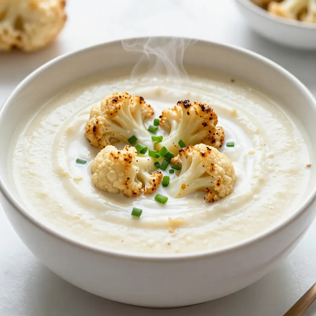 Creamy Roasted Cauliflower Soup Savory and Smooth