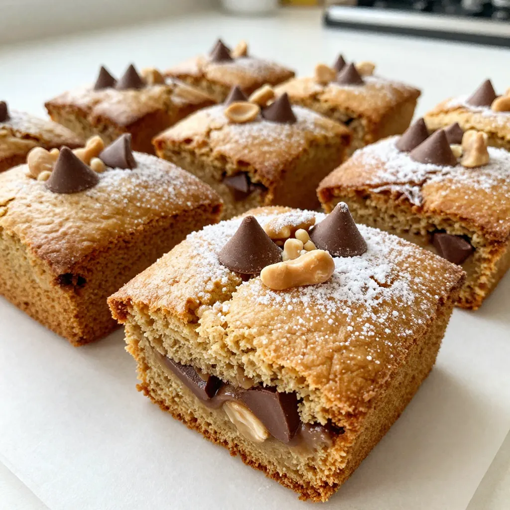 Peanut Butter Cup Blondies Delightfully Chewy Treat