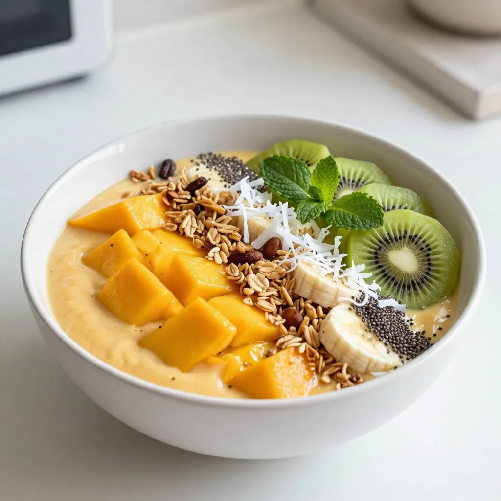 Tropical Mango Smoothie Bowl Refreshing and Smooth Treat