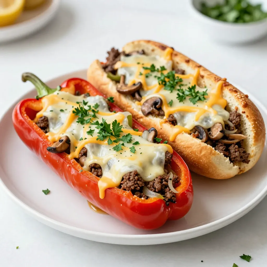 Philly Cheesesteak Stuffed Peppers Flavorful Delight
