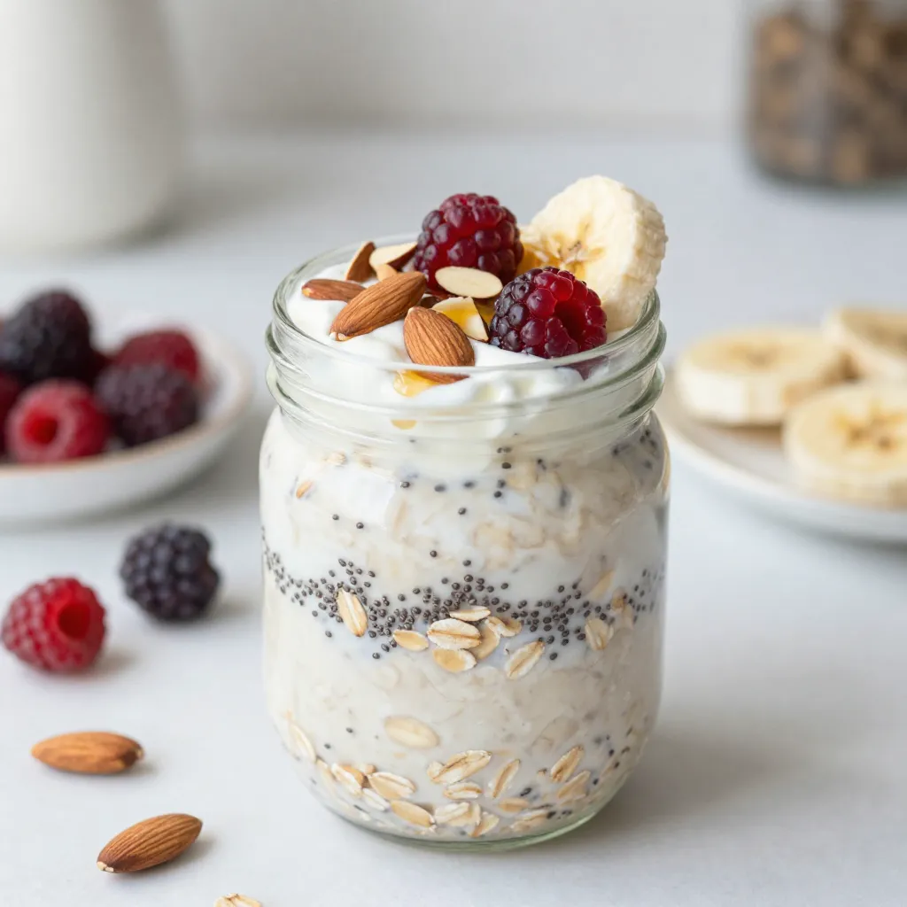 Vanilla Almond Overnight Oats Nourishing Breakfast Recipe