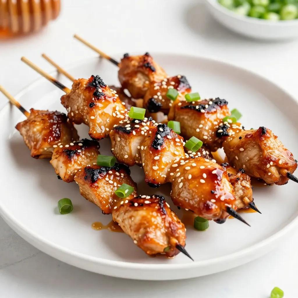 Honey Sriracha Chicken Skewers Flavorful Grill Delight