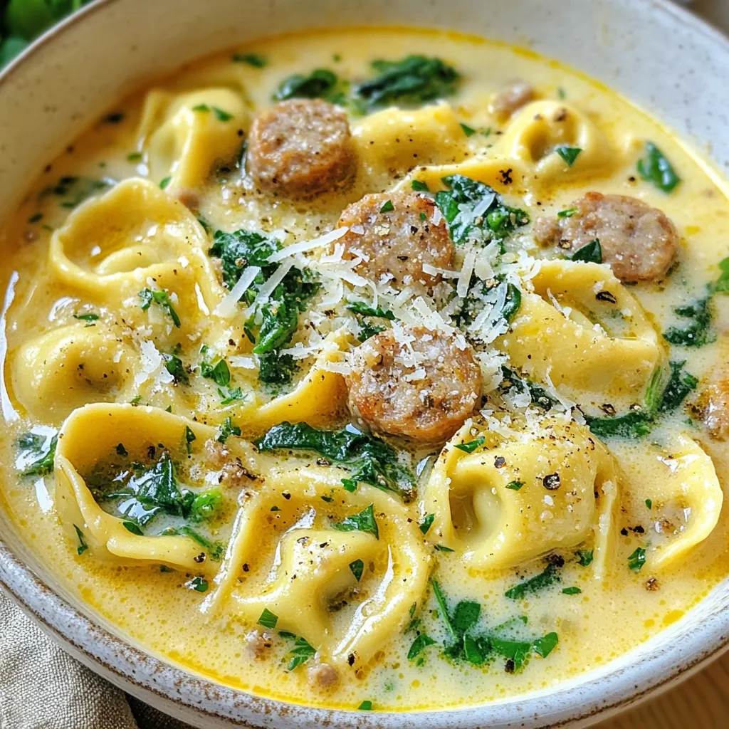 Creamy Sausage Tortellini Soup Quick and Easy Recipe