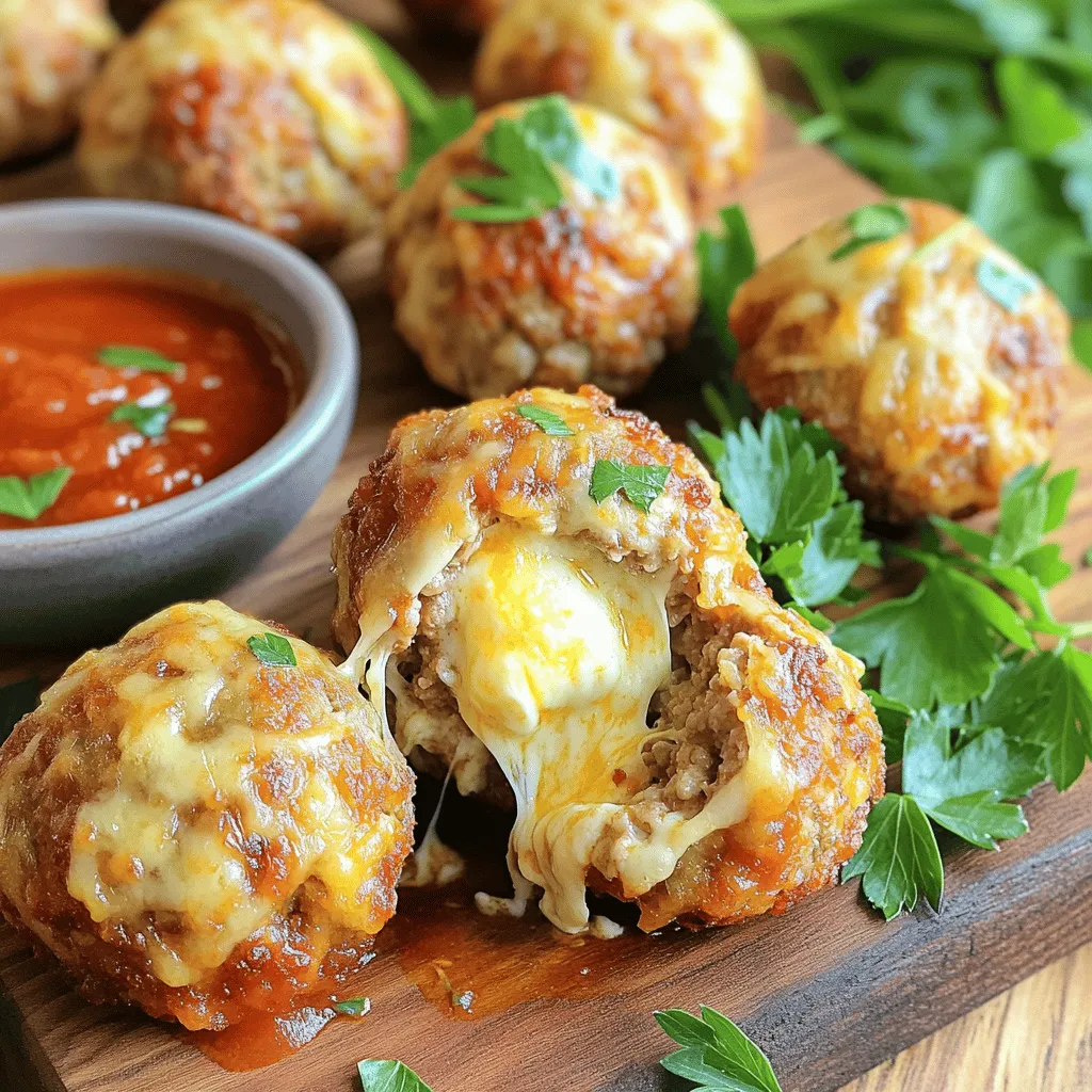 Savory Air Fryer Mozzarella Stuffed Meatballs Recipe