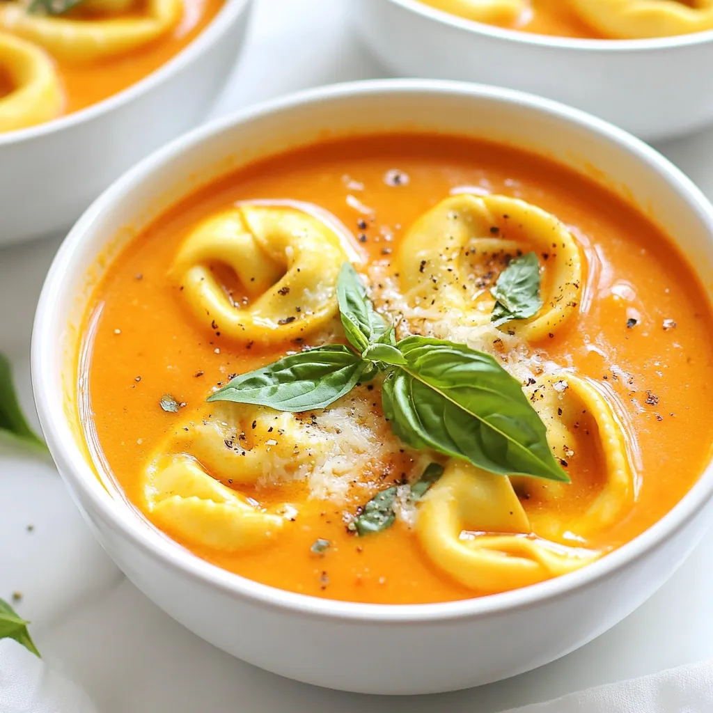 Creamy Tomato Basil Tortellini Soup Flavor Boost