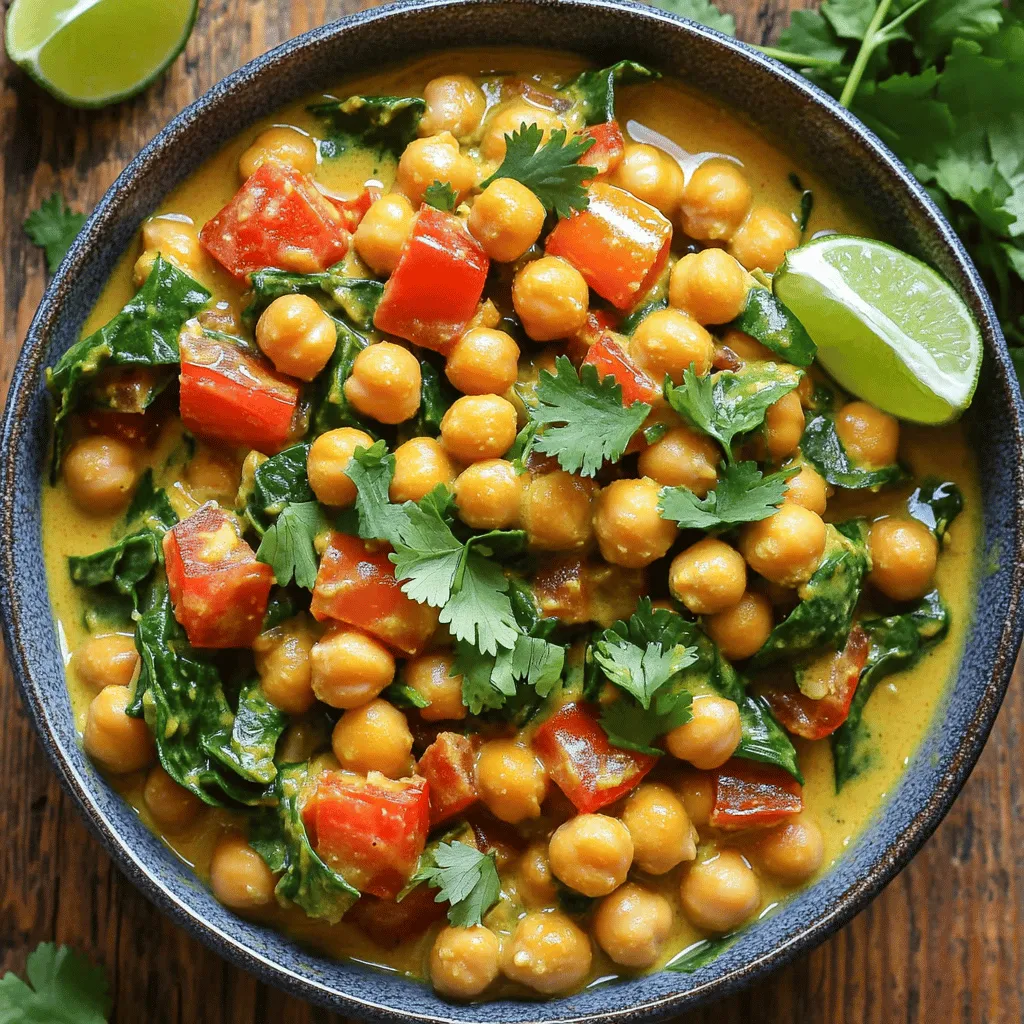 Savory Slow Cooker Coconut Curry Chickpeas Delight