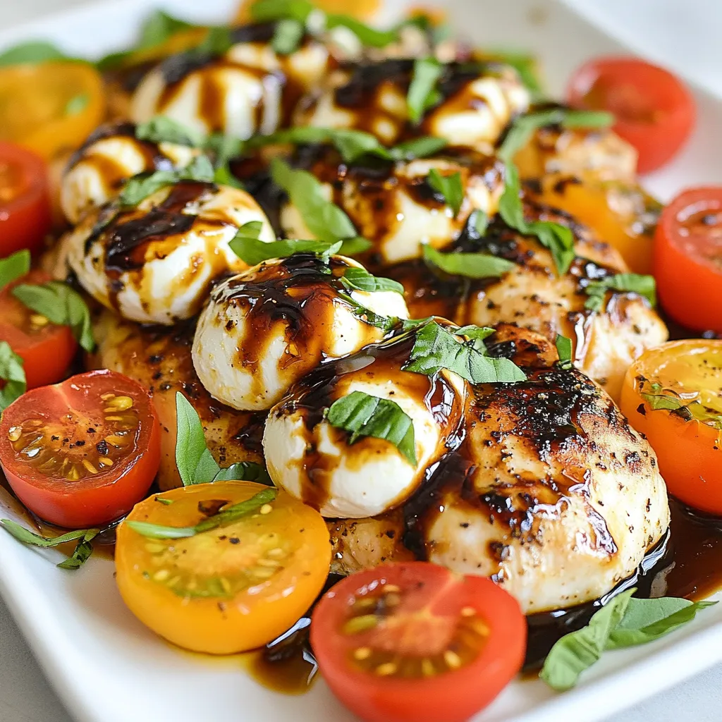 Balsamic Glazed Caprese Chicken Simple and Delicious