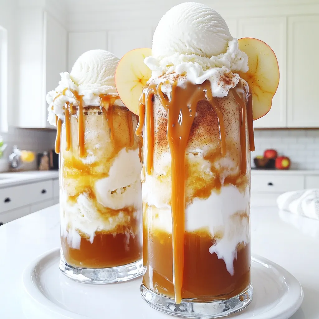 Caramel Apple Cider Float Great for Fall Gatherings