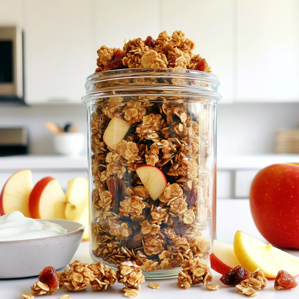 Apple Cinnamon Granola Clusters Tasty Snack Option