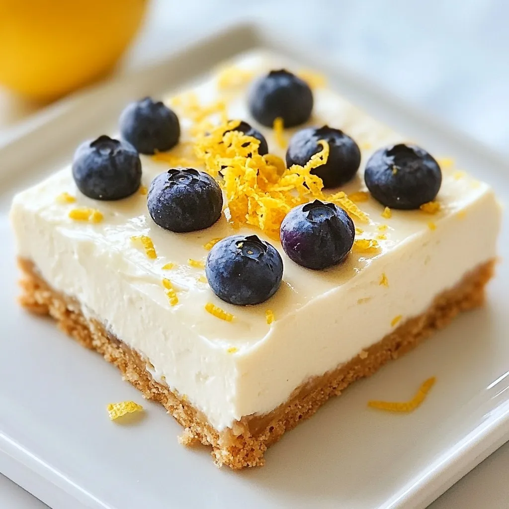 Lemon Blueberry Cheesecake Bars Delightful Dessert Treat
