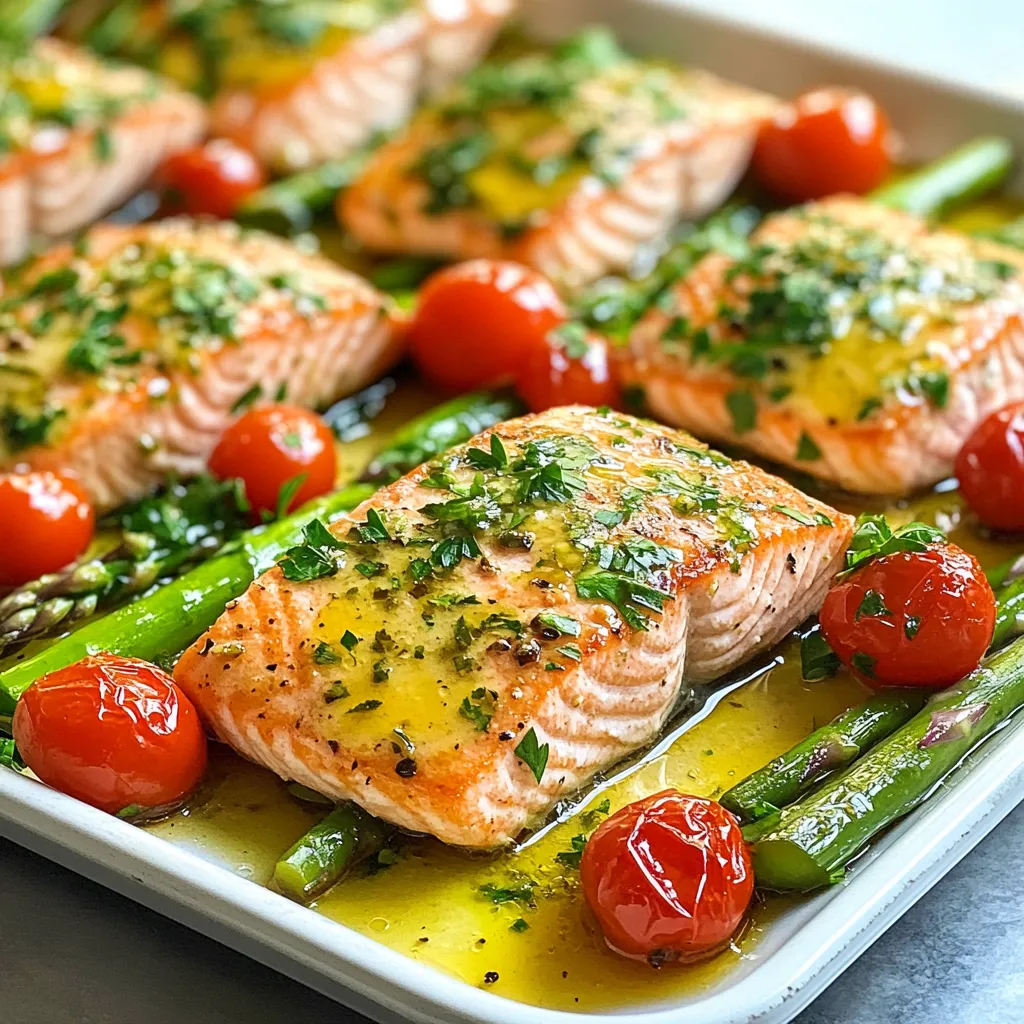 Garlic Butter Salmon Sheet Pan Quick and Tasty Meal