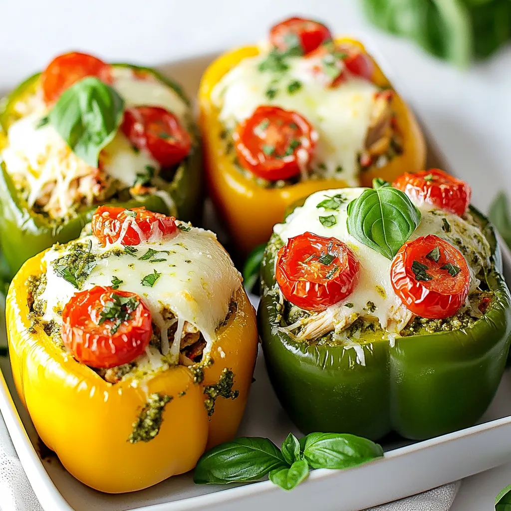 Pesto Chicken Stuffed Peppers Flavorful Dinner Choice