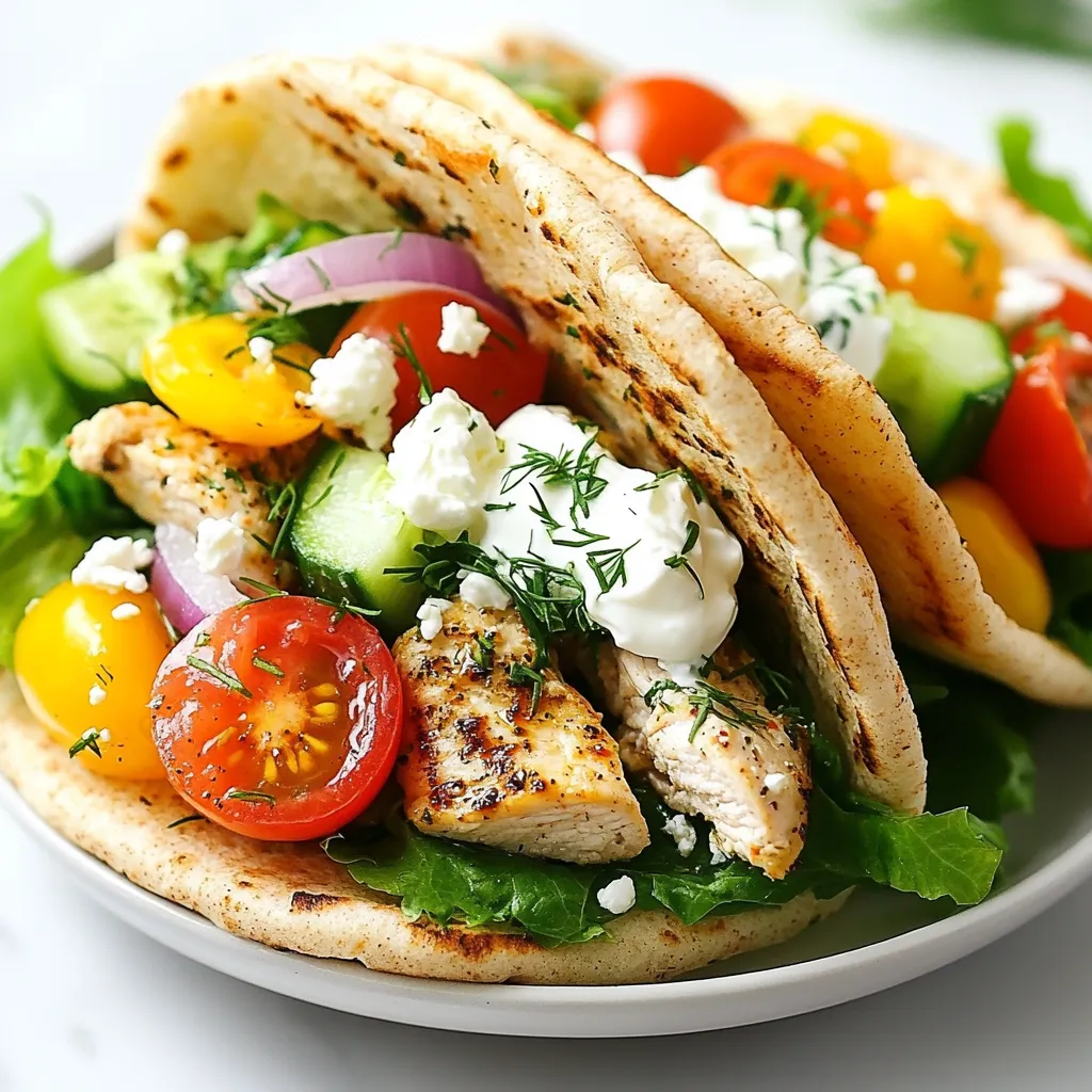 Greek Chicken Pita Pockets Tasty and Quick Meal