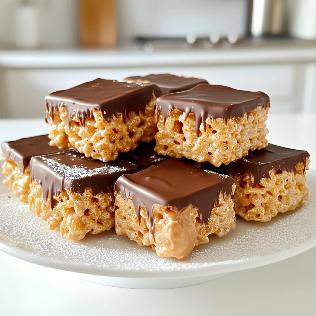 Chocolate Peanut Butter Rice Krispies Easy Treat