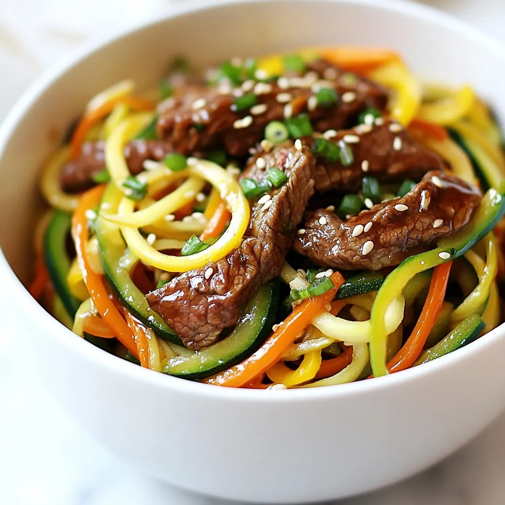 Teriyaki Beef Zoodle Stir Fry Flavorful and Quick Meal