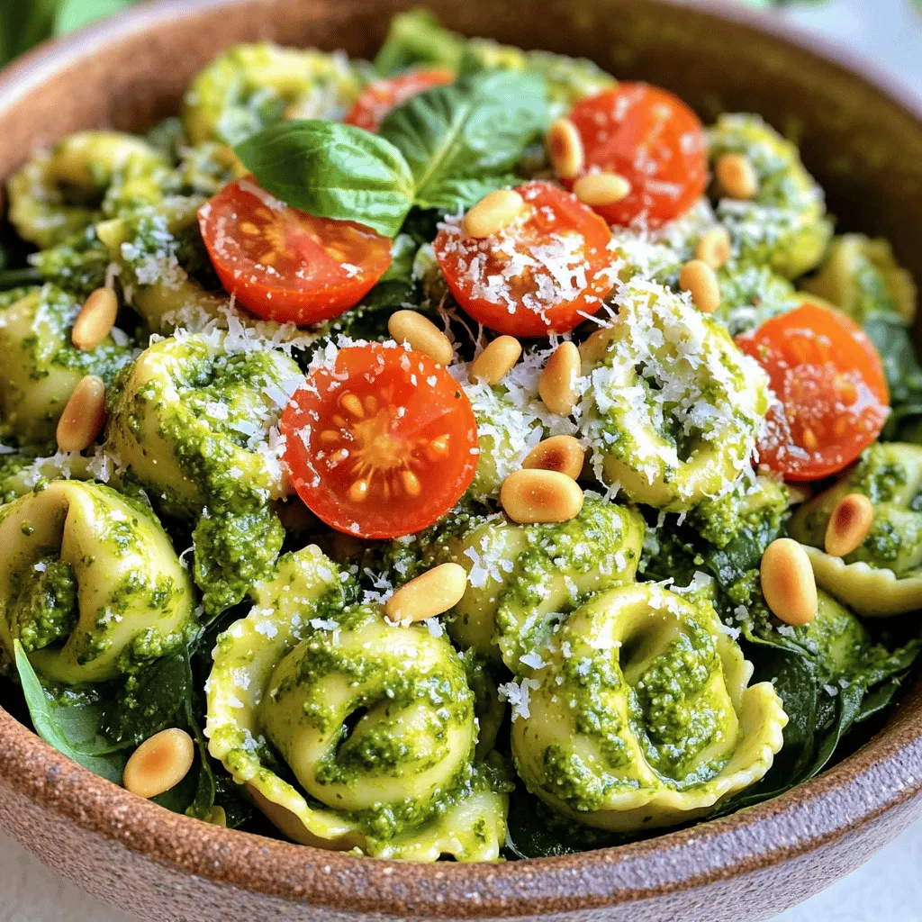 Creamy Pesto Tortellini Delightful and Easy Meal