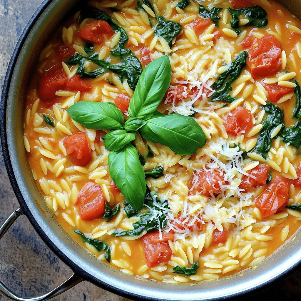 One-Pot Creamy Boursin Tomato Orzo Delight
