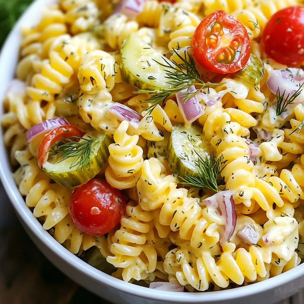 Dill Pickle Pasta Salad Savory and Simple Dish
