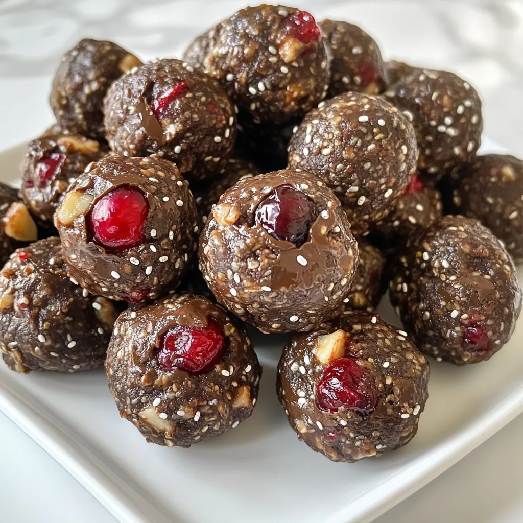 Cranberry Chocolate Energy Bites Healthy Snack Option