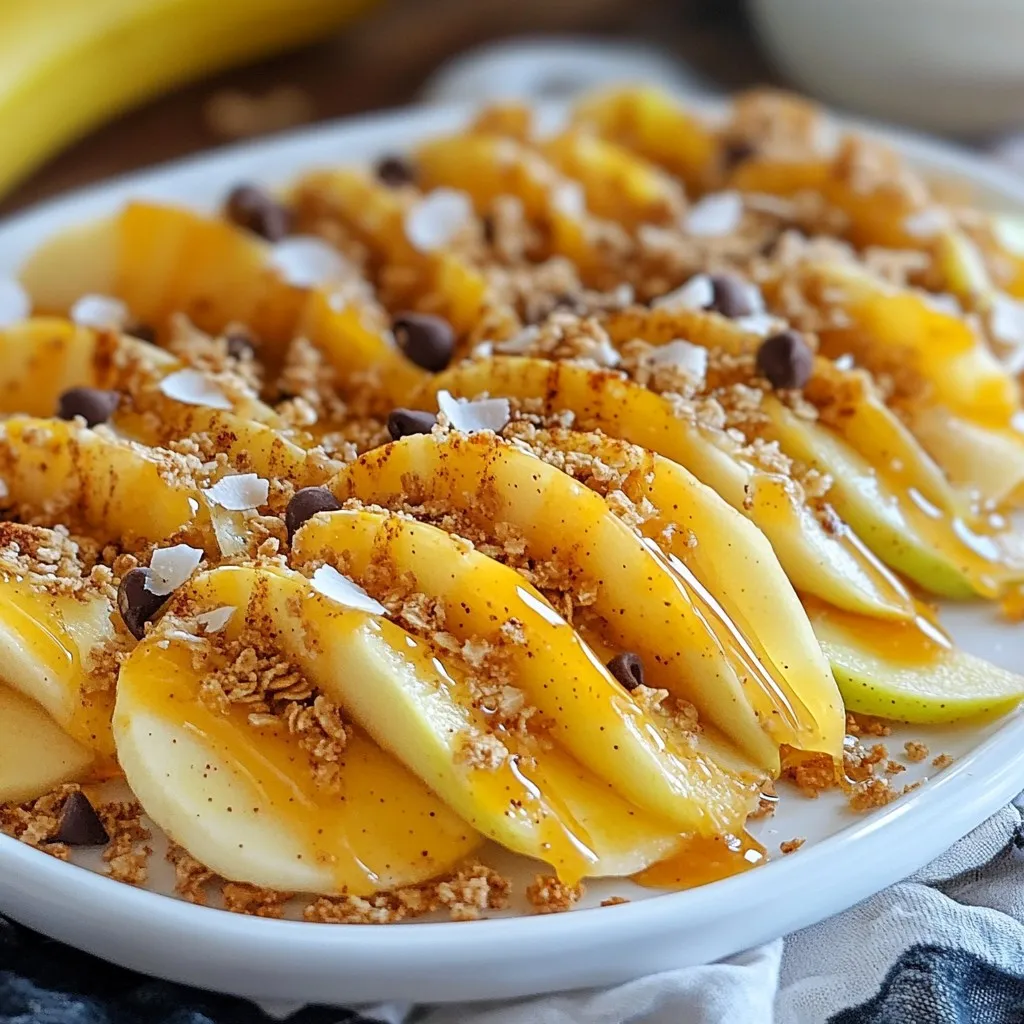 Peanut Butter Apple Nachos Irresistible Snack Treat