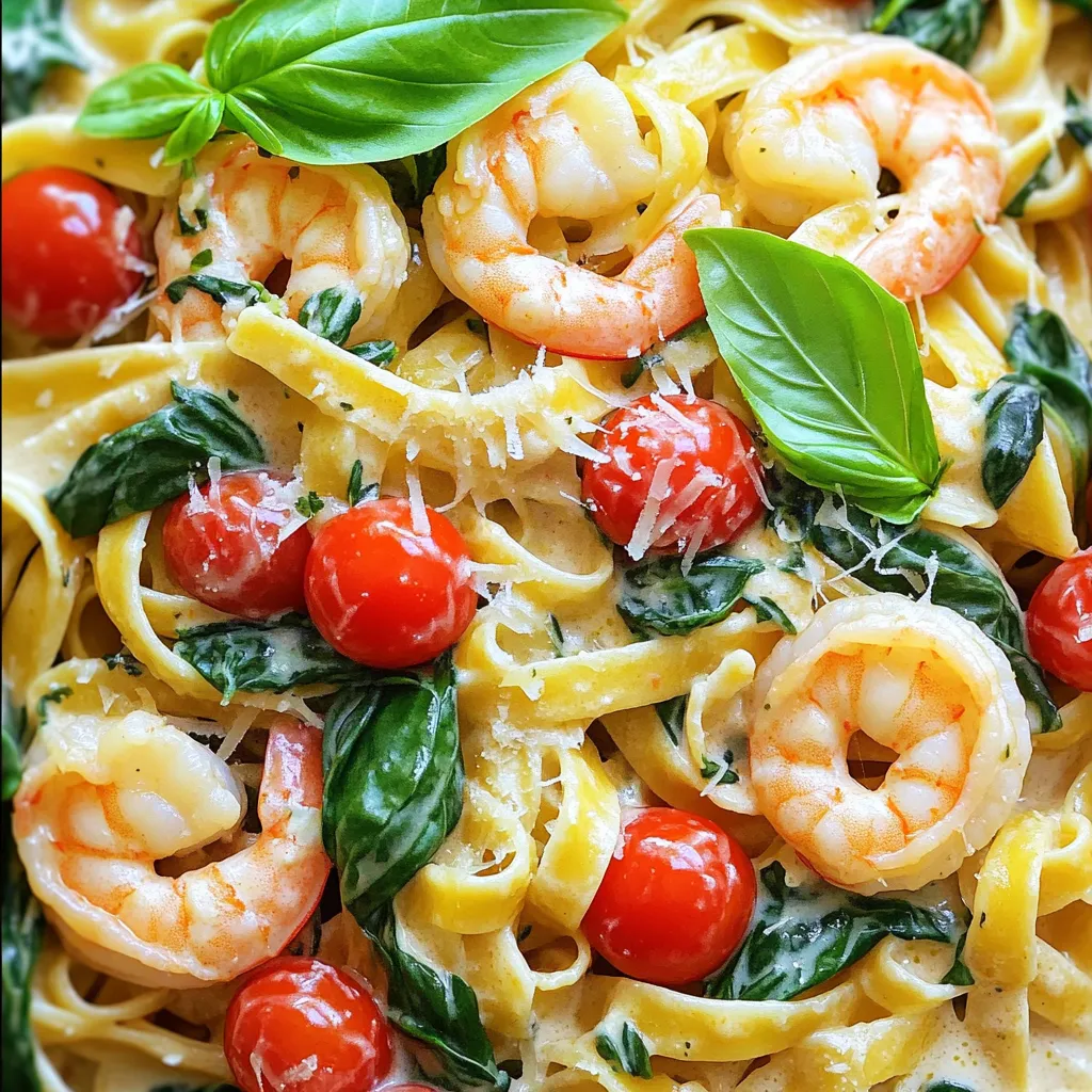 Creamy Tuscan Shrimp Pasta One Pot Delight