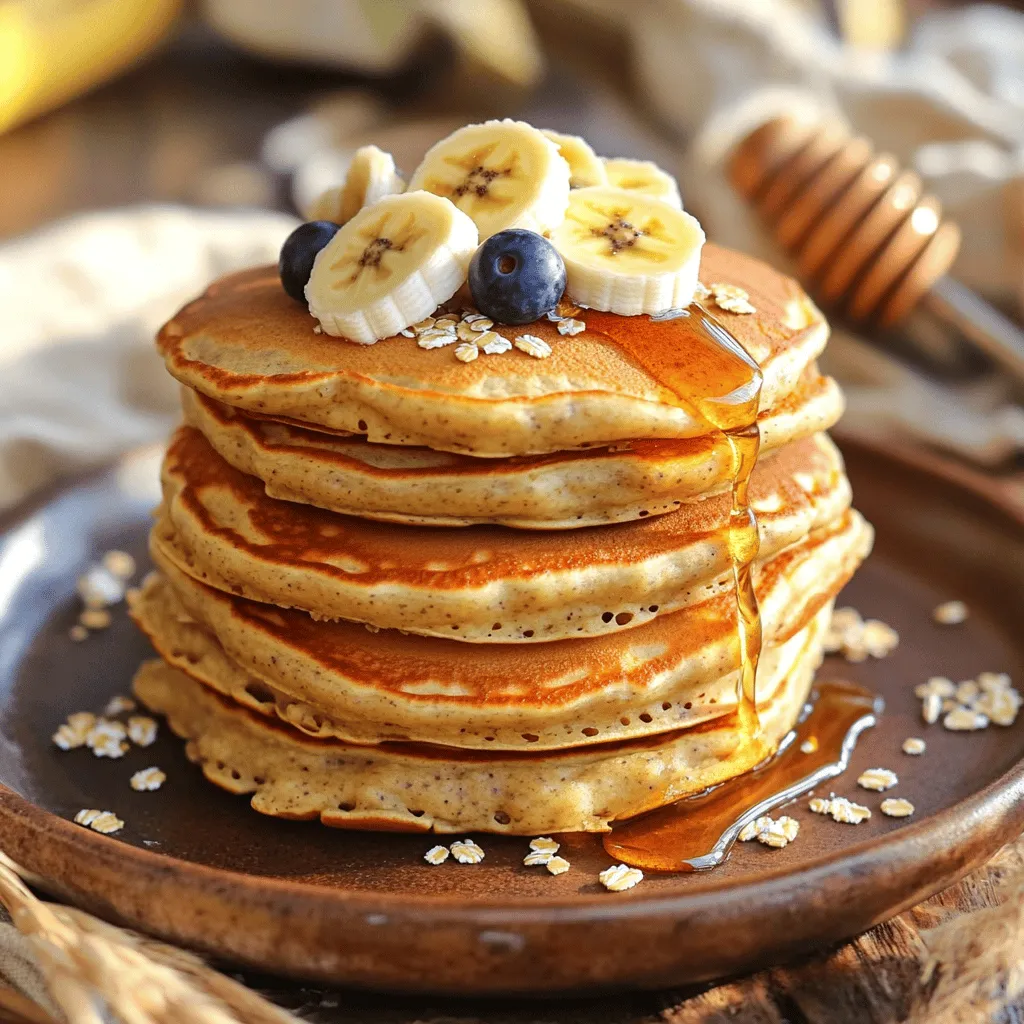 Blender Banana Oat Pancakes Easy Healthy Recipe