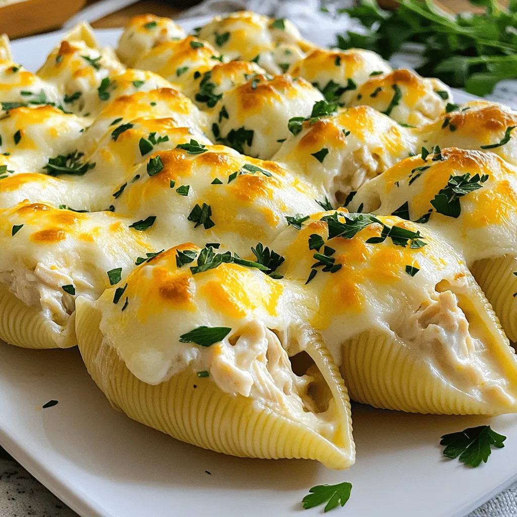 Savory Chicken Alfredo Stuffed Shells Easy Recipe