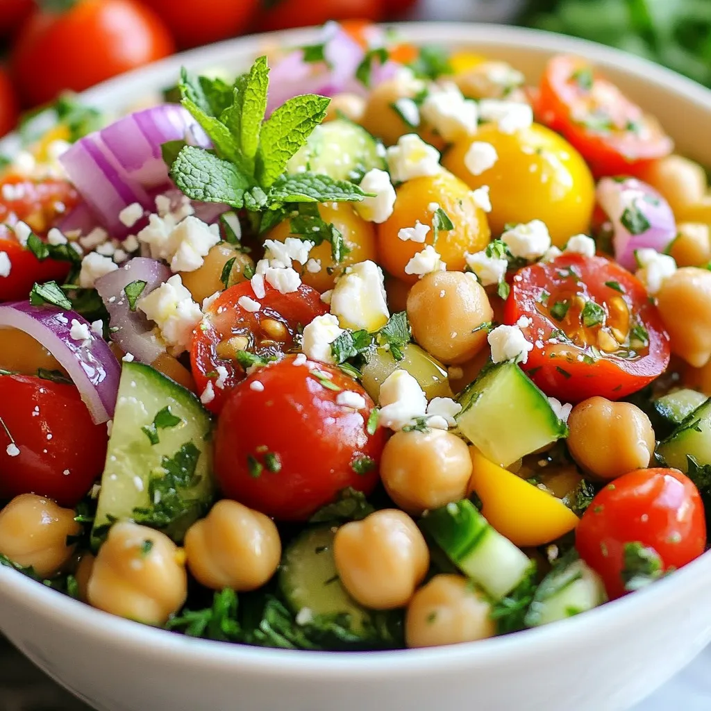 Mediterranean Chickpea Salad Fresh and Flavorful Dish