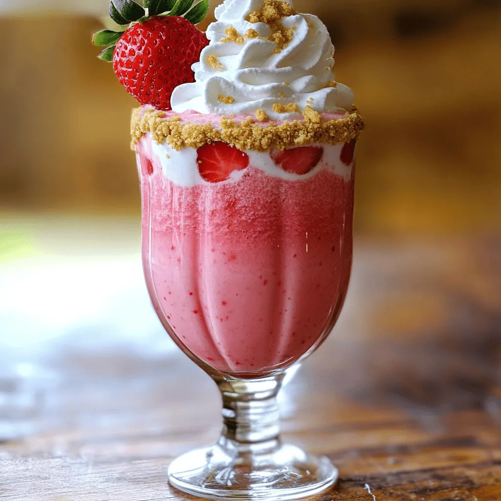 Strawberry Cheesecake Milkshake Delightful Creamy Treat