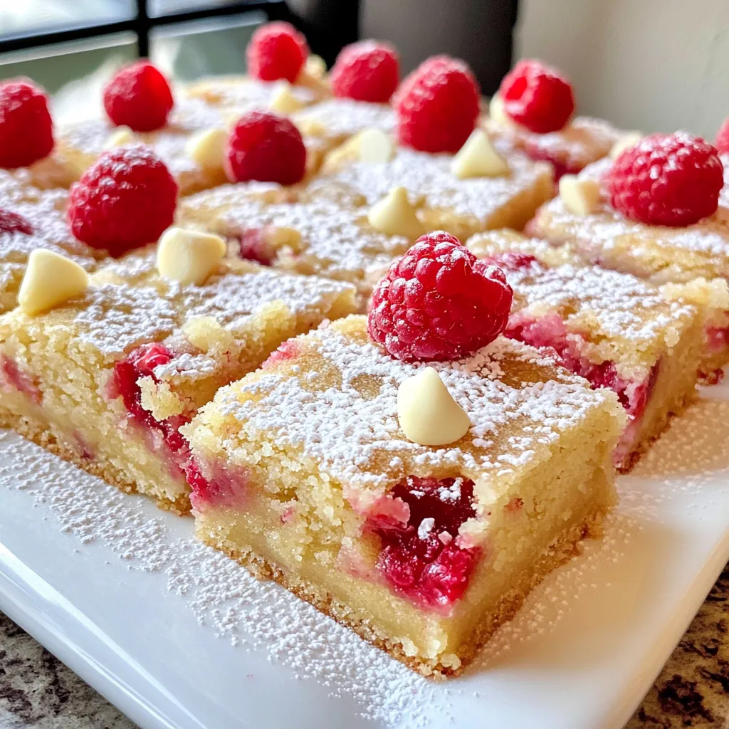 White Chocolate Raspberry Blondies Delightful Dessert