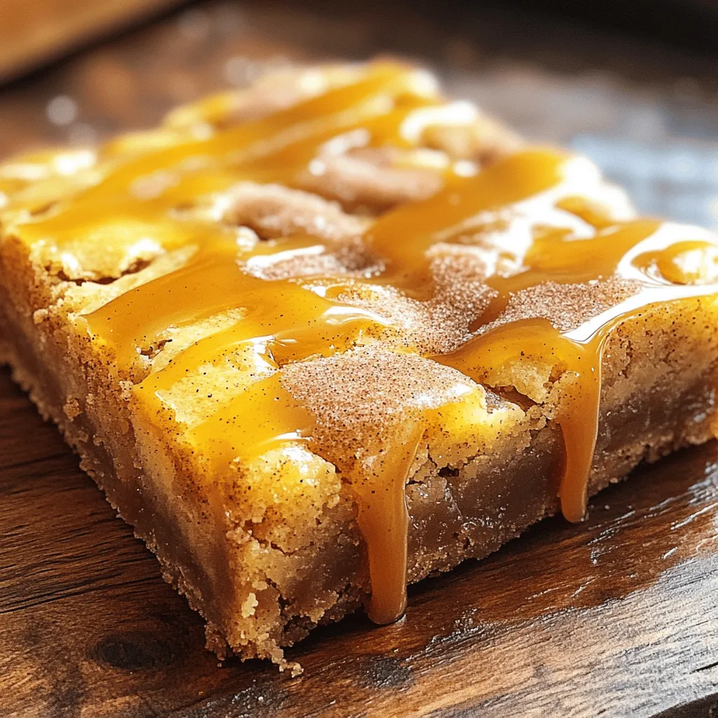 Caramel Snickerdoodle Blondies Delightful Sweet Treat