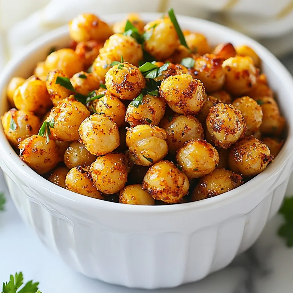 Spicy Cajun Roasted Chickpeas Crunchy and Flavorful Snack