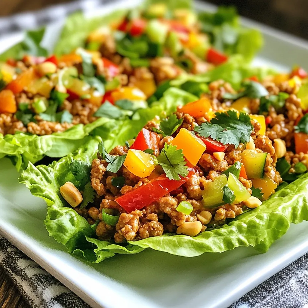 Peanut Chicken Lettuce Cups Flavorful and Fresh Meal
