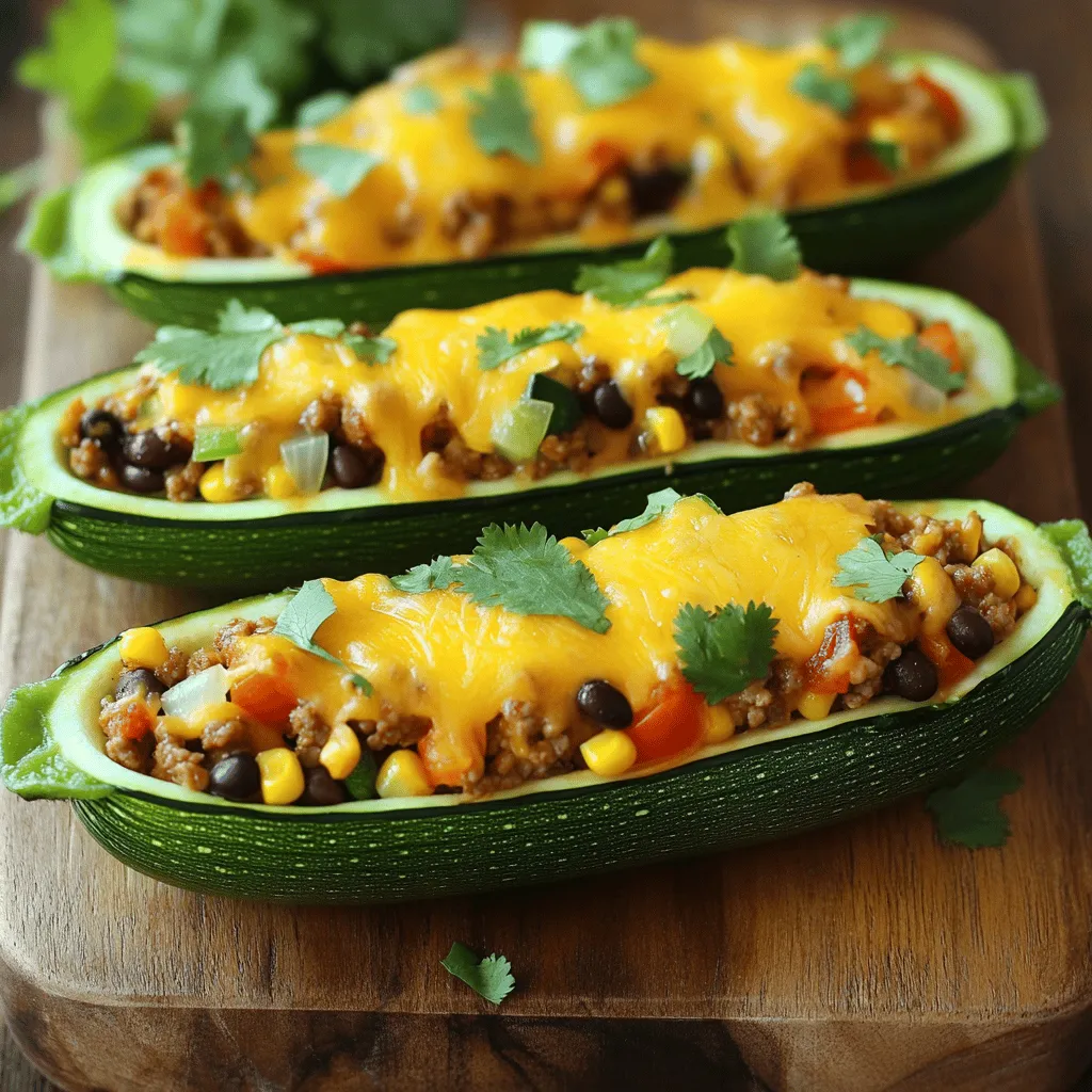 Cheesy Taco Stuffed Zucchini Delightful and Easy Meal