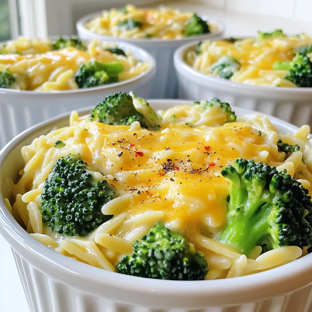Creamy Broccoli Cheddar Orzo Flavorful and Satisfying