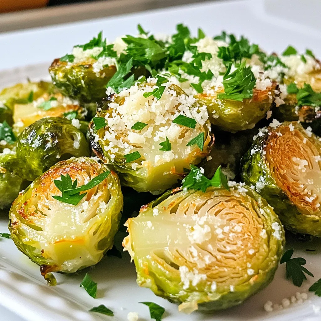 Garlic Parmesan Brussels Sprouts Air Fryer Delight