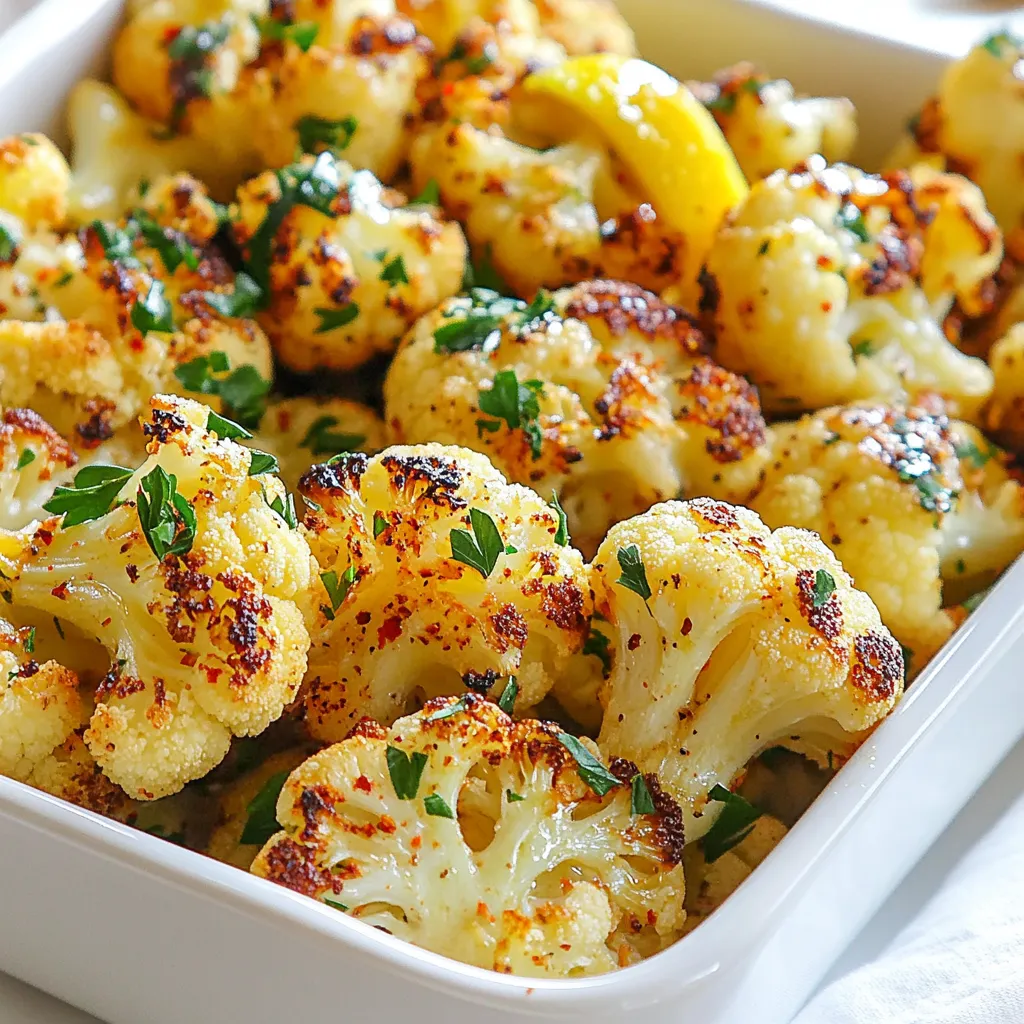 Lemon Garlic Roasted Cauliflower Simple Flavor Boost