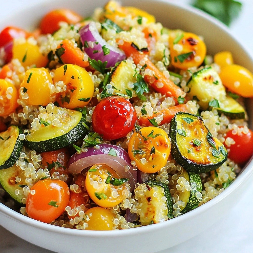 Budget-Friendly Roasted Vegetable Quinoa Salad Delight