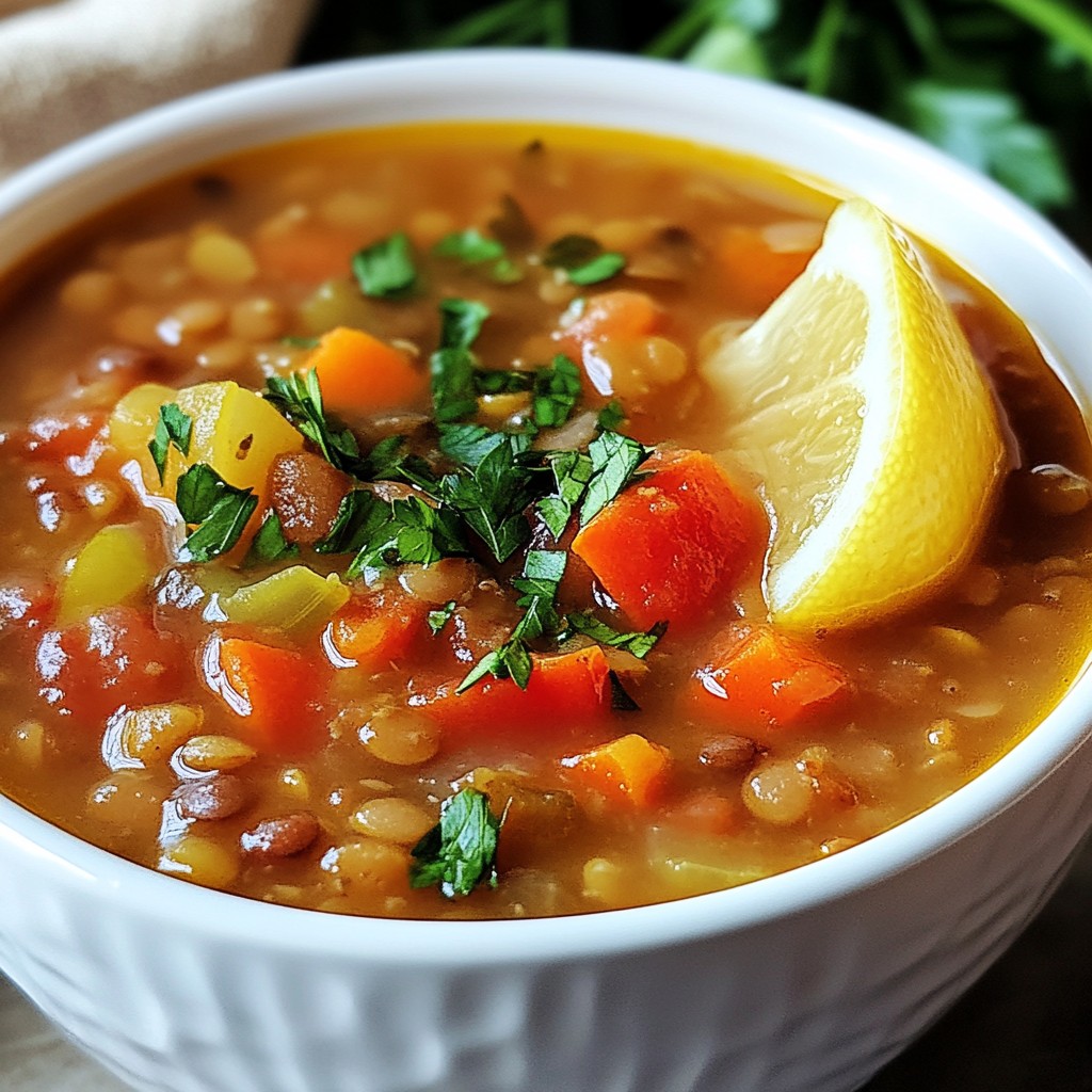 Mediterranean Lentil Soup Flavorful and Hearty Dish